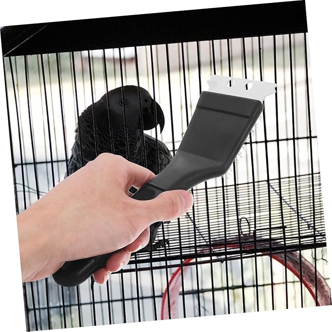 YARNOW Stainless Steel Birdcage Cleaning Brush Bird Poop Remover for Patio Bird Waste Scraper Tool Multi-Functional Scraper Brush for Pet Cage Sanitation