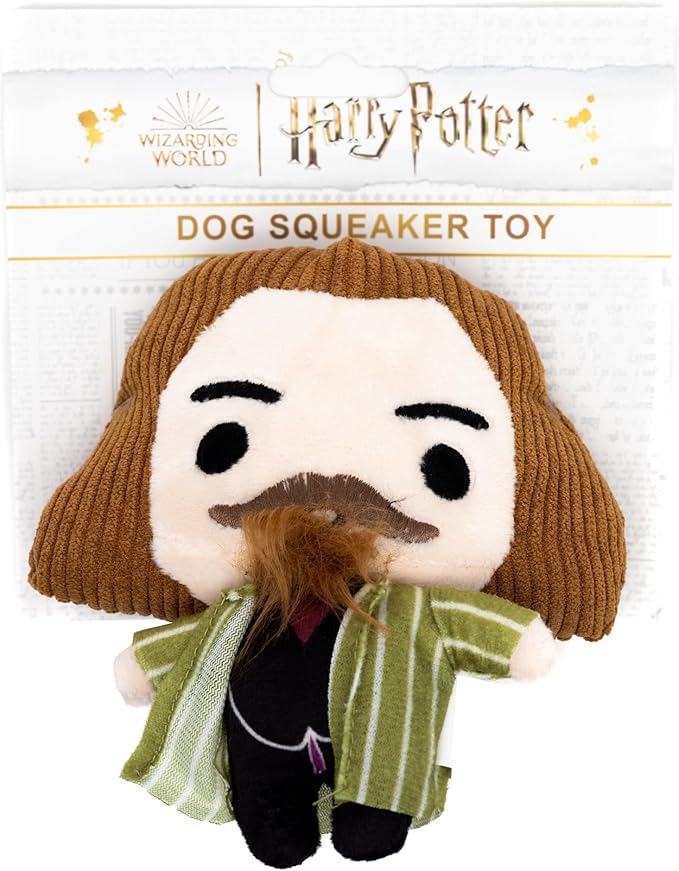 Buckle-Down The Wizarding World of Harry Potter Squeaky Plush Dog Toy for Large, Medium & Small Dogs, Sirius Black Standing Charm Full Body Pose, 2.5" x 5.5"