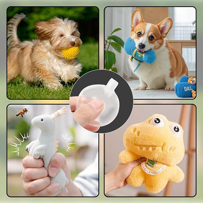 Squeakers for Dog Toys 50mm Dog Squeakers Replacement Plush Toy Repair Noise Maker Reed Insert Airbags Squeaker Cat Pet Toys Accessories, 10pcs