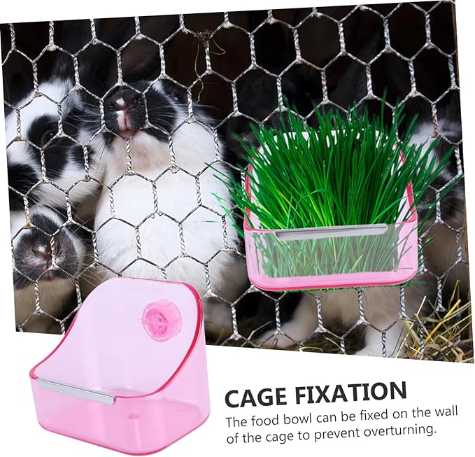 Feeder Food Water Bowl Rabbit Feeding Bowl for Cages Bird Cage Food Pet Basin