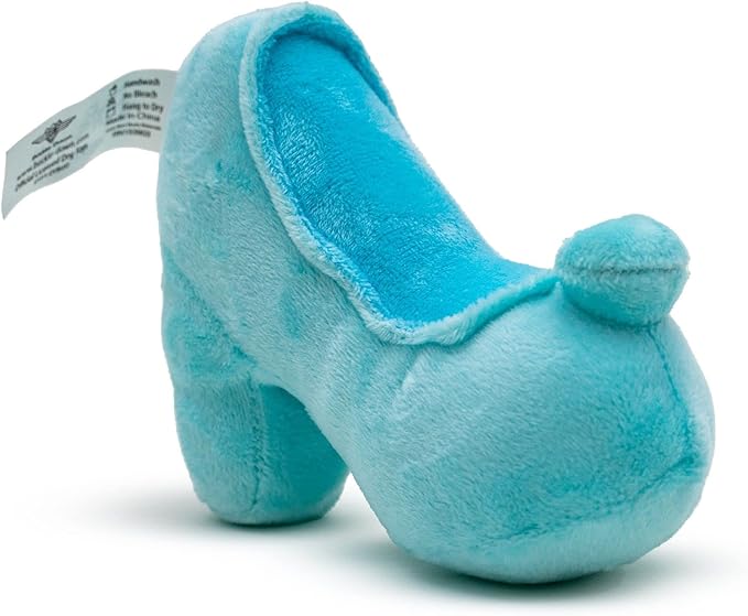 Buckle-Down Disney Dog Toy, Cinderella Slipper Replica Light Blue Pet Toy, Plush