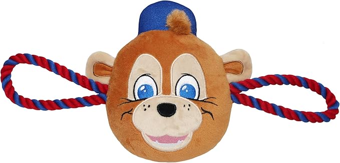 MLB Chicago Cubs Nylon Mascot Dog Toy with Tough Dog Ropes & Inner SQUEAKER in Bright Team Colors