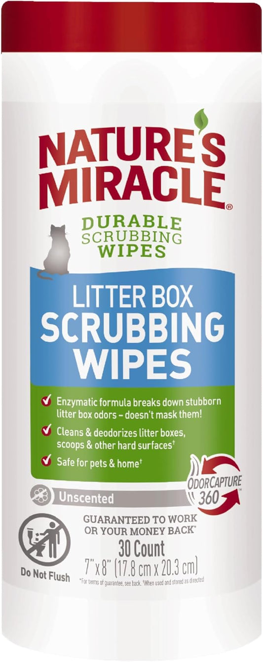 Nature’s Miracle Litter Box Scrubbing Wipes 30Ct