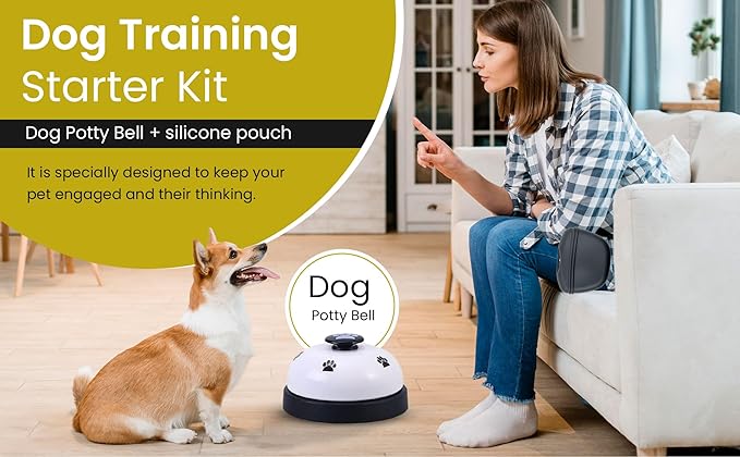 Dog Training Starter Kit for Puppies – Magnetic Treat Pouch & Potty Training Bell