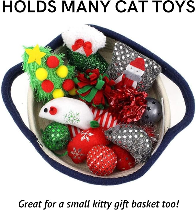 Midlee Cat Toy Rope Cotton Basket (Small)