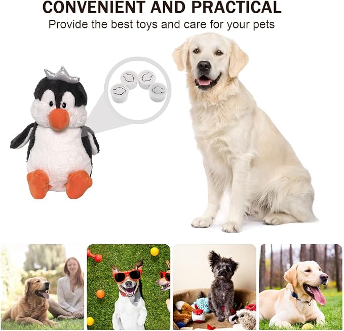 ibasenice Interactive Animal Sound Movement 4Pcs Realistic Cat and Dog Squeakers Replacement Modules for Pet Chew Toys and Kids Play DIY Accessories 0.98In