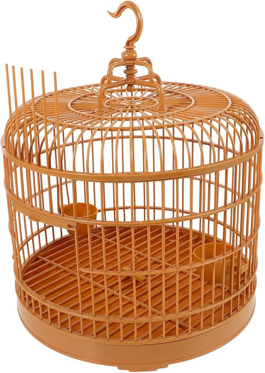 Luxshiny Hanging Bird Cage for Small Parakeets and Parrots, 29.5-inch Dome Top Decorative Outdoor Birdcage with Portable Handle, Suitable for Small to Medium Pet Birds