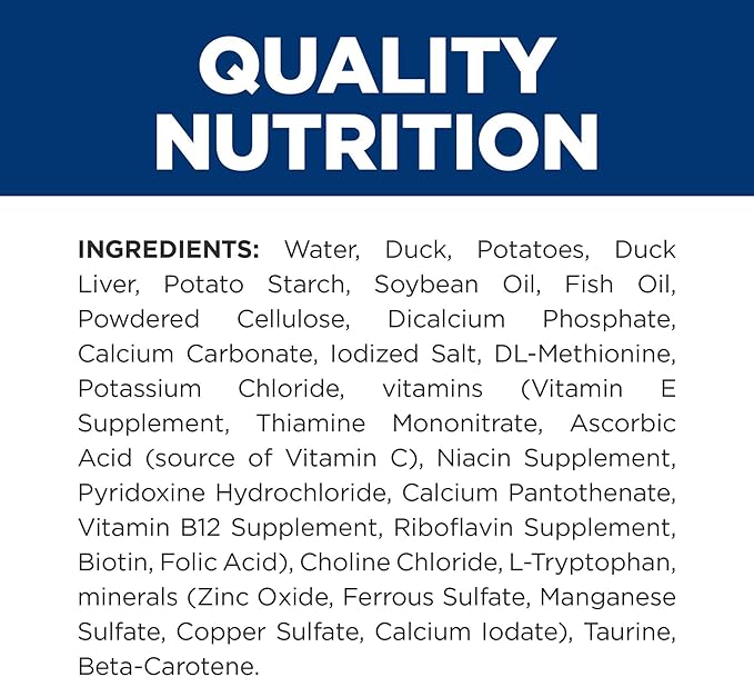 Hill's Prescription Diet d/d Food Sensitivities Wet Dog Food, Duck, 13 oz. Cans, 12-Pack