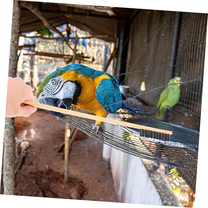 UPKOCH 2pcs Bird Cage Cleaning Brush Set Droppings Shovel Cleaning Brush for Efficient Pet Bird Cage Maintenance Essential Tool for Small and