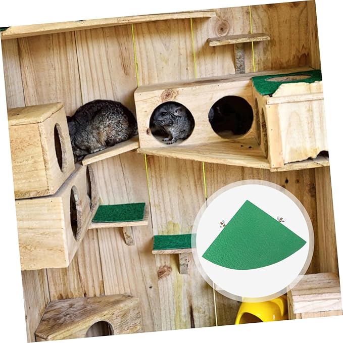 KESYOO Wooden Pet Platform for Small Animals Frosted for Hamsters Squirrels and Parrots and Chew- Pet Cage Accessory Random Color