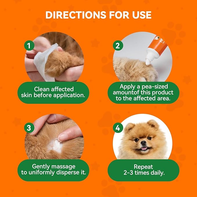 PUAINTA Dog Wound Care Herbal Skin Gel for Heals Wounds, Skin Irritation, Soothes Inflammation, Prevents Infection, Scratches & Minor Cuts, Natural Dog Wound Ointment