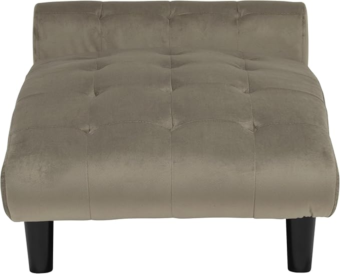 Paws & Purrs Luxury Cat Chaise Lounge Sofa – Tufted Raised Pet Bed | Plush 4″ Cushion, Elegant Furniture for Cats or Dogs, Easy-Assemble, Ash