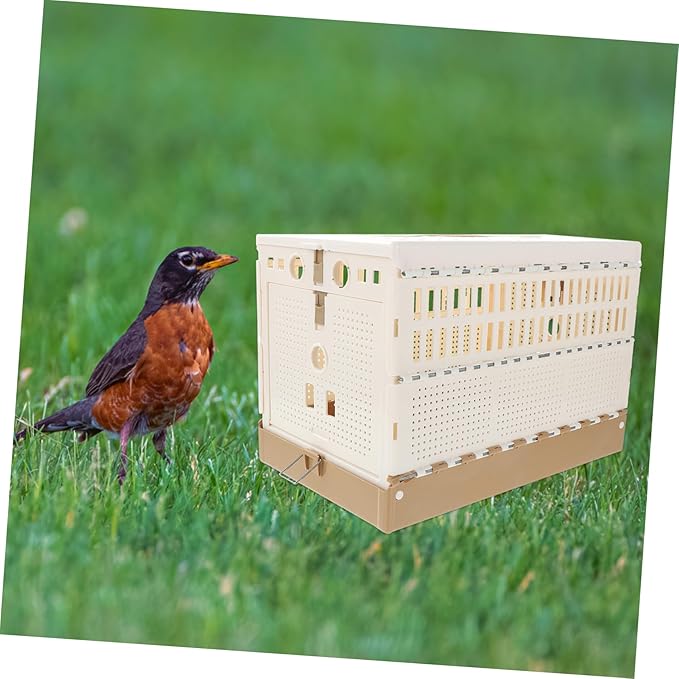 BESTonZON Portable Folding Pigeon Cage Compact Transportation Bird Cage for Pets Like Rabbits and Kittens Material Smooth Surface for Travel