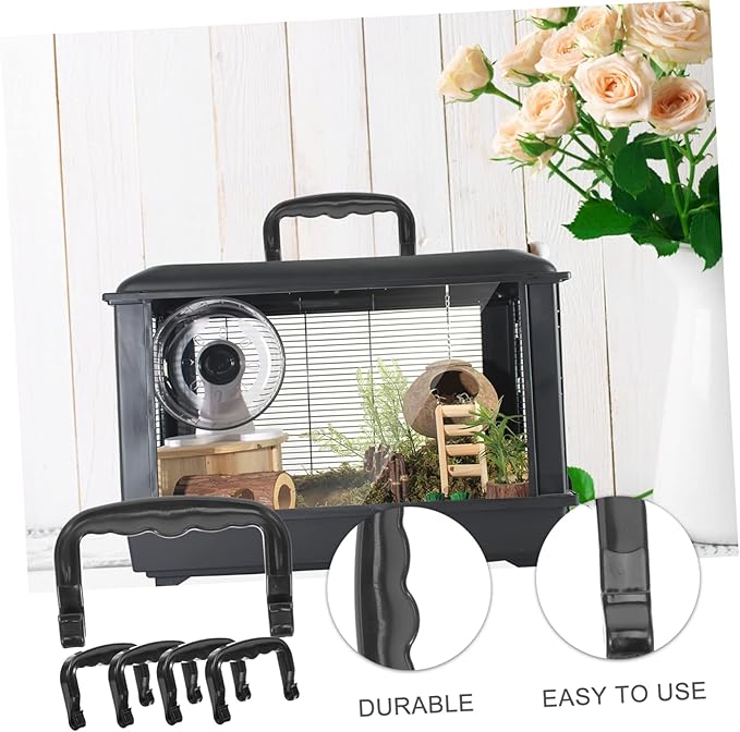 UKCOCO 5pcs Replacement Bird Cage Handles Lightweight Portable Pet Carrier Handles for Hamsters Birds and Animals Easy to Install Comfortable Grip for Outdoor Use