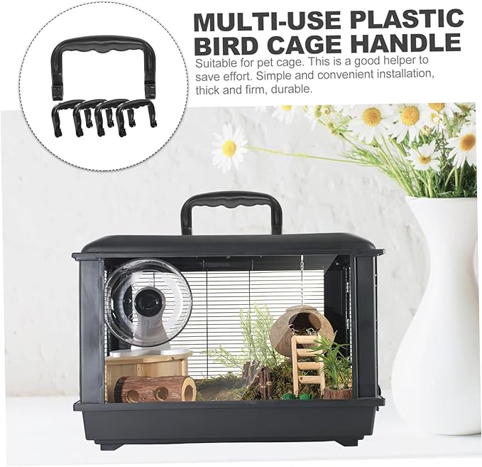 Milisten 5pcs Portable Birdcage Handles Plastic Carrying Grippers for Pet Carrier and Hamster Cage Accessories Easy to Install and Comfortable Grip for Animals