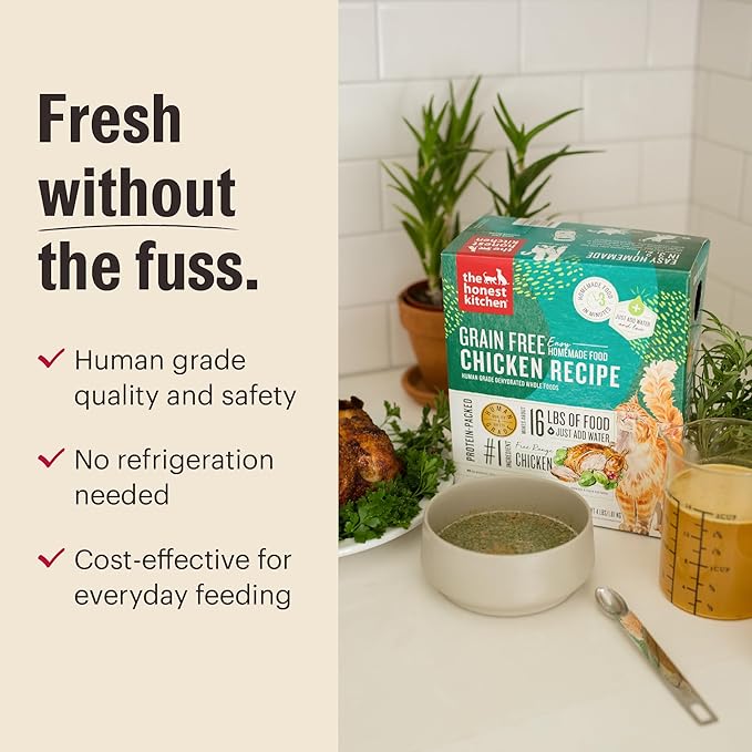 The Honest Kitchen Human Grade Dehydrated Cat Food, Grain Free Turkey Cat Food, 4 lb Box
