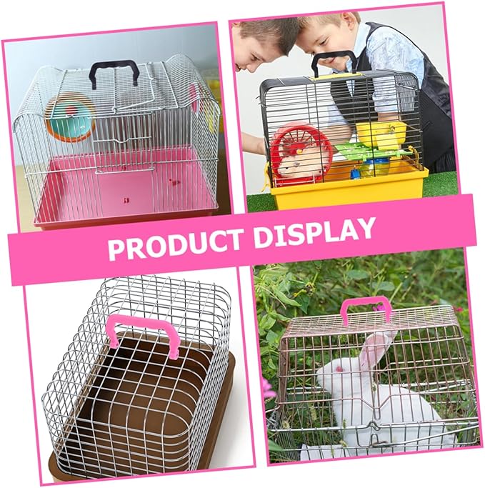 VICASKY 20pcs Plastic Pet Cage Handles Multi-use Birdcage Hamster Accessories Smooth Non-breakable Design for Easy Pet Care