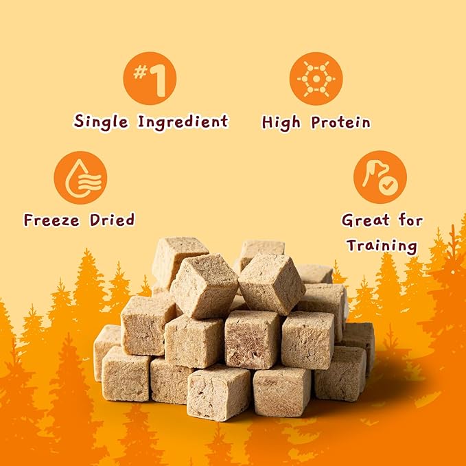 Jungle Calling Freeze Dried Duck Dog & Cat Treats, Single Ingredient Duck Bites for Cats & Dogs, Grain Free High Protein Training Treats & Food Topper, 9.17 oz