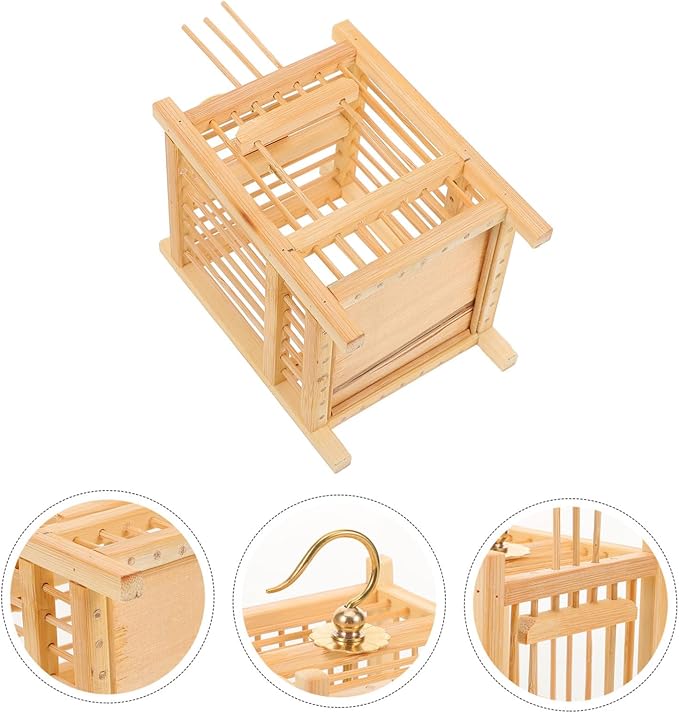 BESPORTBLE Square Cage Habitat Box for Pets Weaving Breeding Cage Portable Design for and Storage for Critter and Budgie Nesting