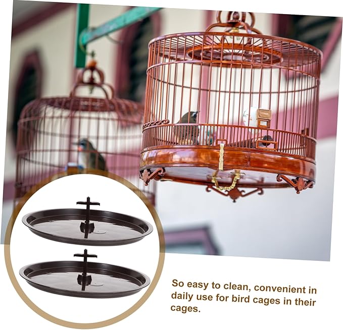 SUPVOX 4pcs Parakeet Poop Holder Tray Bird Toilet Pan for Cage Accessories Bird Cage Poop Tray Random Colors Easy to Clean