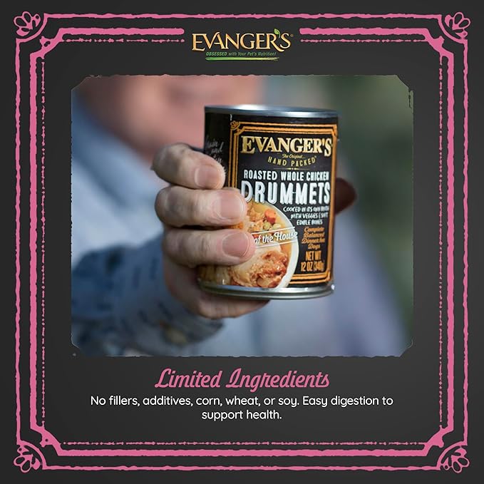 Evanger's Heritage Classics Hand Packed Braised Beef Chunks Dog Food – 12 Count, 12 oz Each – Hand-Packed Tender Beef Chunks with Gravy & Vegetables – Grain & Gluten Free Wet Dog Food