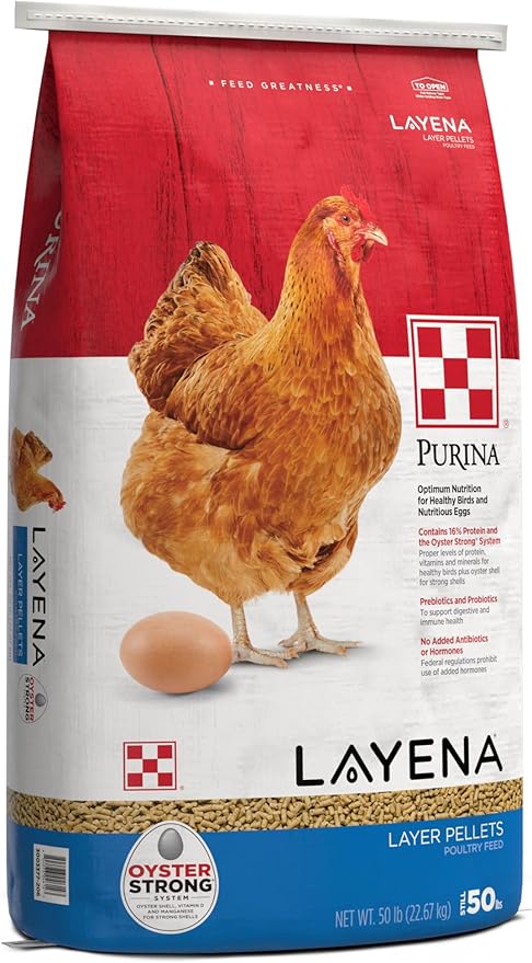 Purina, Layena Pellets, Chicken Feed for Laying Hens, 50 lbs