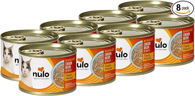 Nulo Finely Minced Chicken Flavor Wet Canned Cat Food, 6.0 Ounce (Pack of 8)