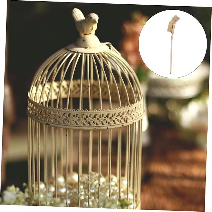 Balacoo 1Set Long Handle Bird Cage Cleaning Brush Practical Parrot Brush for Easy Cleaning of Animal Cages for and Fecal