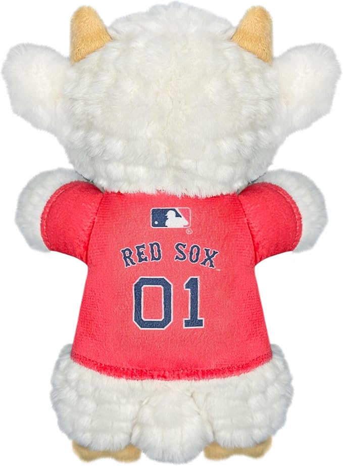 Pets First MLB Boston RED SOX Goat Plush Toy for Dogs and Cats with Squeaker, Wearing a Team Jersey! Fun & Sporty Goat Shaped Dog Chew Toy, Interactive Pet Toy