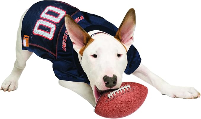 Pets First NCAA College Illinois Fighting Illini Mesh Jersey for DOGS & CATS, X-Large. Licensed Dog Jersey with your Favorite Football/Basketball College Team