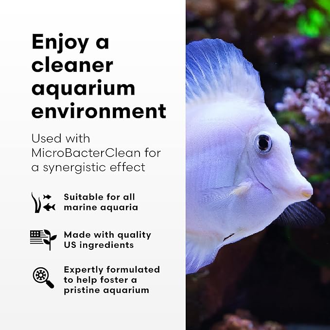 Brightwell Aquatics - Razor Marine - Unique Systemic Fish Tank Cleaner for Marine Aquariums - Aquarium Water Treatments, 135.2 fl oz