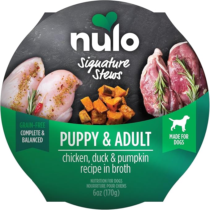 Nulo Dog Signature Stew Chicken, Duck, & Pumpkin in Broth, 6 Ounce, Pack of 16