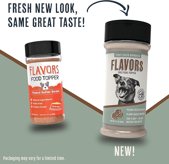 BEAUMONT BASICS Flavors Dog Food Topper, Freeze-Dried, Grain-Free, (3 Pack), 3.1 oz - Peanut Butter Recipe