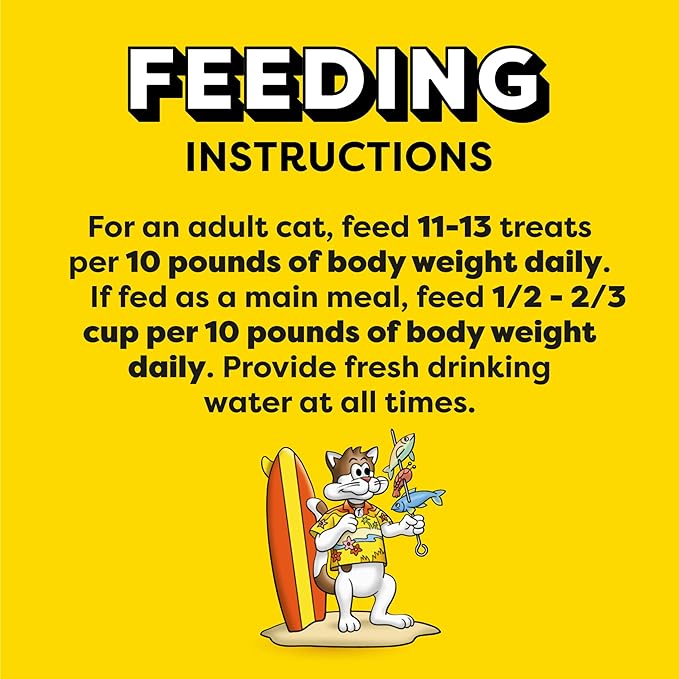Temptations Cat Treats MixUps Surfer's Delight, Tuna, Shrimp, Salmon Flavor, Crunchy and Soft Cat Treats, 6.3 oz. Pouch (Pack of 10)