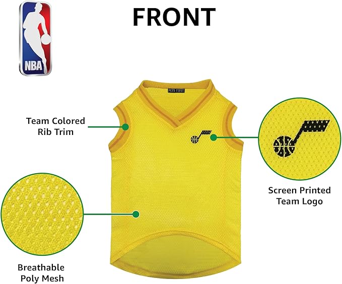 Pets First NBA Utah Jazz Dog Jersey, X-Small- Tank Top Basketball Pet Jersey