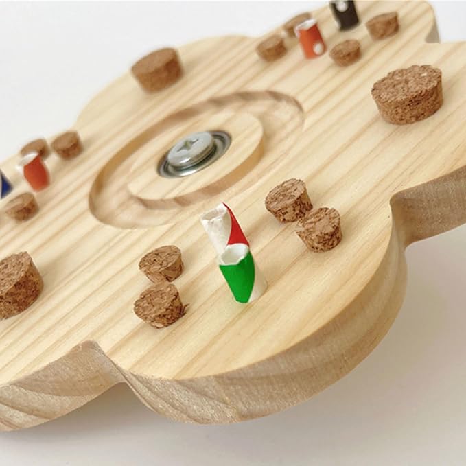 Birdcage Accessory Rotating Pecking Cork Wood Block Bird Enriching Grinding Toy Interaction Pet Toy