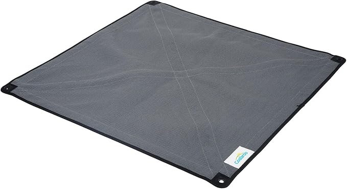 Coolaroo On The Go Cooling Elevated Dog Bed Replacement Cover, Portable for Travel & Camping, Collapsible for Storage, King, Steel Grey