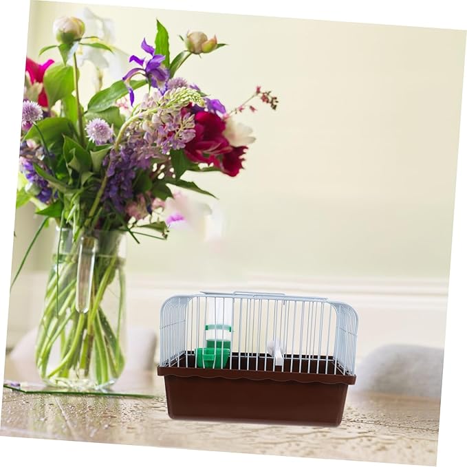 MERRYHAPY Multi-Functional Bird Cage for Parrots and Lovebirds Portable Travel Carrier with Spacious Design Easy Access for Feeding and Comfortable Perch for Animals