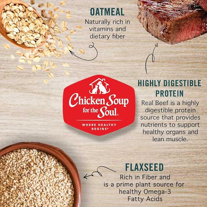 Chicken Soup For The Soul Pet Food Classic Wet All Stages Dog Food, Beef Pate, 13 Ounce Can (Pack of 12), Soy Free, Corn Free, Wheat Free, Canned Dog Food Made with Real Ingredients