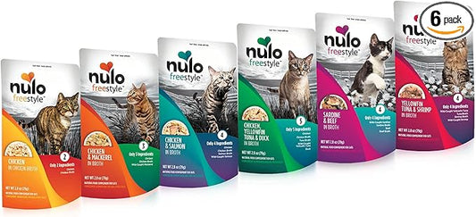 Nulo Freestyle Cat & Kitten Wet Cat Food Pouch, Premium All Natural Grain-Free Soft Cat Food Topper with Amino Acids for Heart Health and High Animal-Based Protein