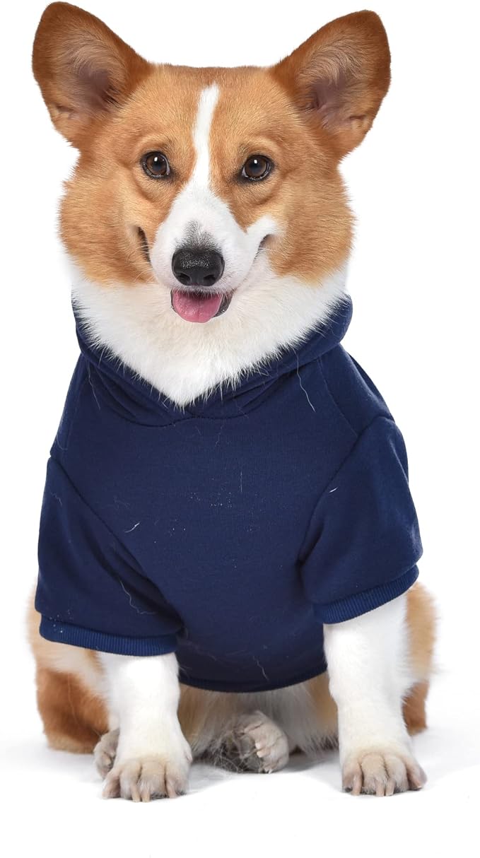 Star Wars for Pets The Mandalorian The Child Grogu Dog Hoodie with Leash Attachment Hole - Pet Outerwear for Dogs - Officially Licensed Dog Apparel & Accessories, Navy, Size Medium