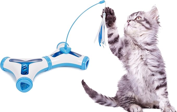 Pet Life ® Kitty-Tease Interactive Cognitive Training Puzzle Cat Toy Tunnel Teaser