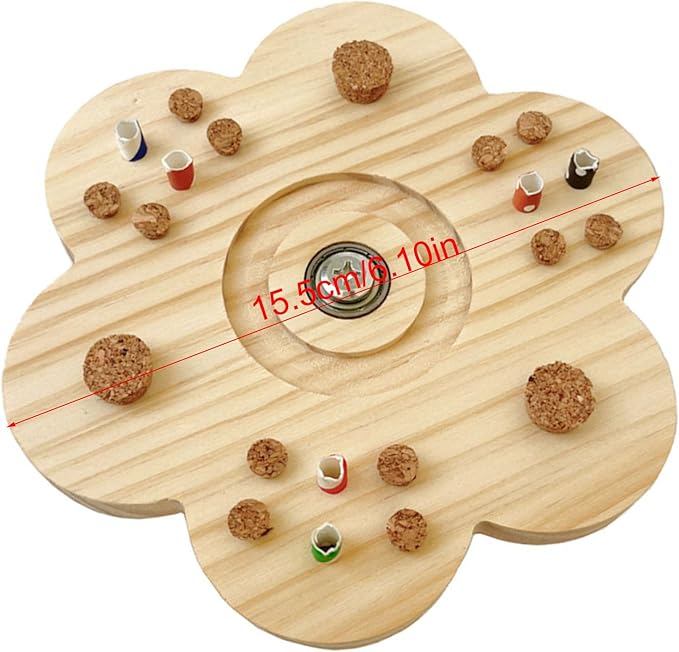 Birdcage Accessory Rotating Pecking Cork Wood Block Bird Enriching Grinding Toy Interaction Pet Toy