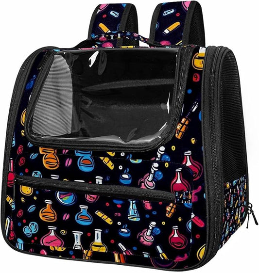 Chemistry Science Laboratory (7) Cat Carrier Backpack,900D Wear-Resistant Oxford Fabric, Dog Carrier Cat Backpacks Suitable for Travel