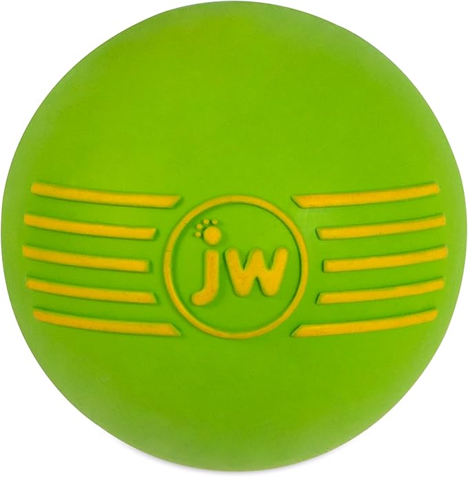 JW iSqueak Ball Durable Natural Rubber Dog Toy (Assorted Colors)