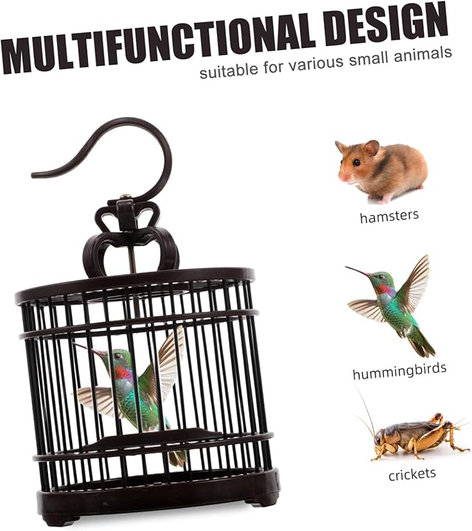 Portable Decorative Cage for Small Pets Vintage Style Habitat Box for Birds and Small Animals Design Lightweight Transport Carrier for Pets for Home Decor