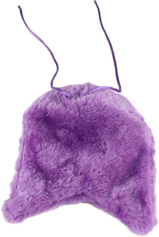 Bird Corner Fleece Warmer, Soft Velveteen Bed for Parrot Parakeet Cockatiel, Lightweight Washable Bird Cage Blanket, Winter Warm Hideaway (Purple)