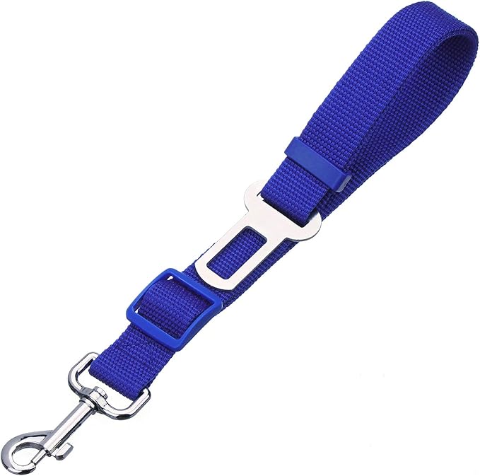 Elisel Elisel 2 Packs Adjustable Length Pet Dog Cat car seat Belt Pet seat Belt Pet Accessories for Dogs Cats and Pets (Blue)