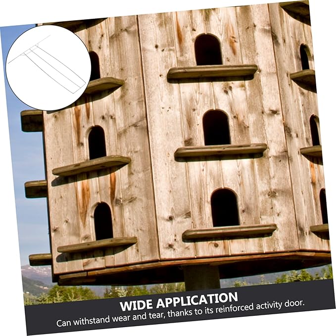 Sosoport 4pcs Racing Pigeon Birds House Door Bird Cage Door Sturdy Iron Frame Safe Pigeon Entrance