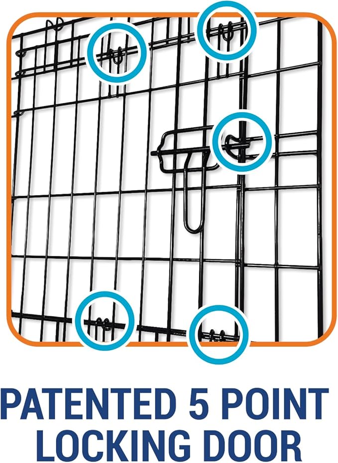 Precision Pet Products One Door Provalue Wire Dog Crate, 48 Inch, For Pets 90-125 lbs, With 5-Point Locking System